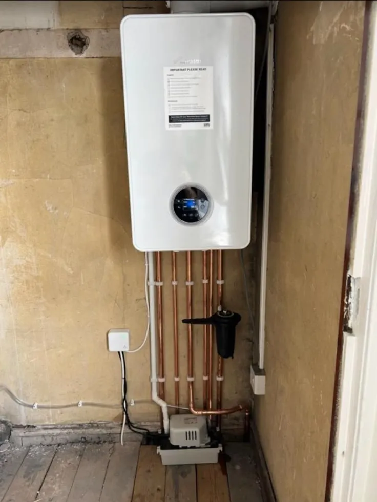 Worcester boiler installed with new copper pipework and a condensate pump