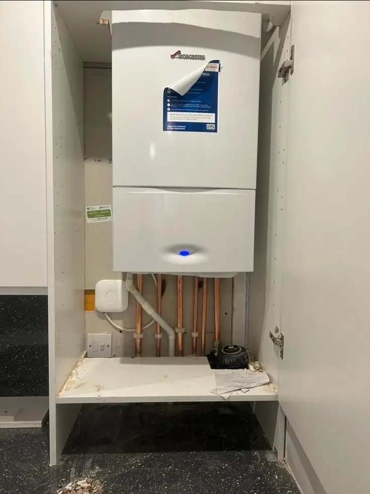 Modern boiler installation by professional gas and heating specialists Buchanan Gas and Heating